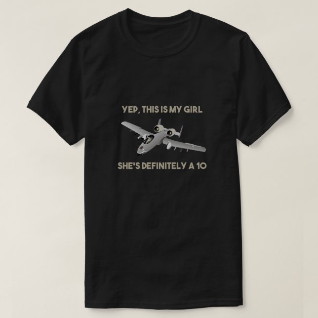 Camiseta Meme de Avión Warthog Jet A-10 americano (Diseño del anverso)