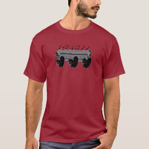 Camiseta Meme de baile del ataúd funerario con ardillas