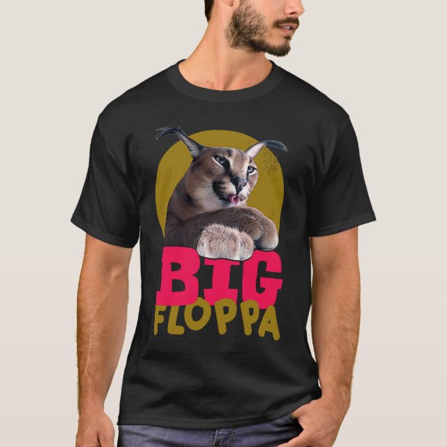Camiseta Meme de Big Floppa. Gato (Anverso)