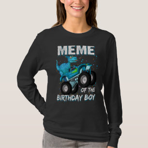 Camiseta Meme De Birthday Boy Trex Dinosaur Monster Tr