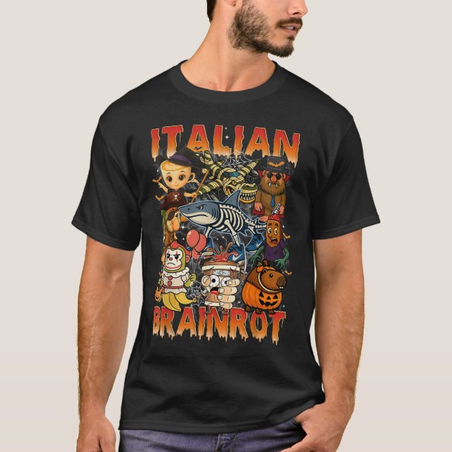 Camiseta Meme de Brainrot italiano Halloween C (Anverso)