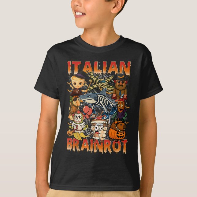 Camiseta Meme de Brainrot italiano Halloween C (Anverso)