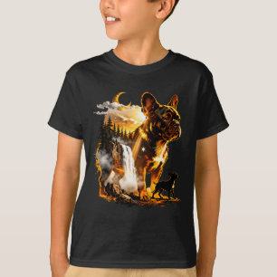 Camiseta meme de bulldog francés aullando a la luna animal