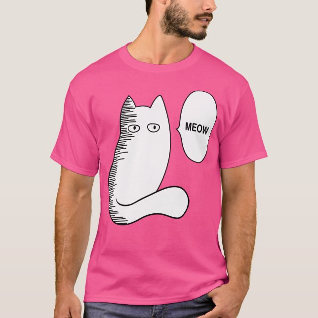 Camiseta Meme de Cat Meow Funny Saitama (Anverso)