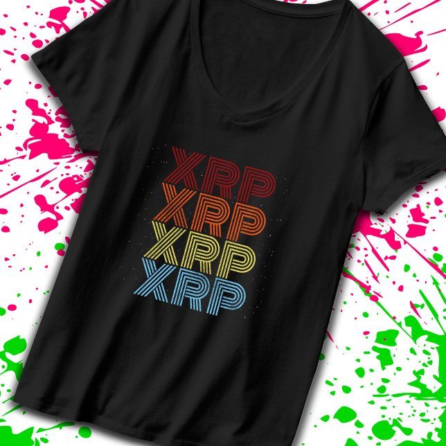 Camiseta Meme de criptografía de origen antiguo de criptogr (Show off your passion for XRP with our classic retro vintage t-shirt! -Teemixer)
