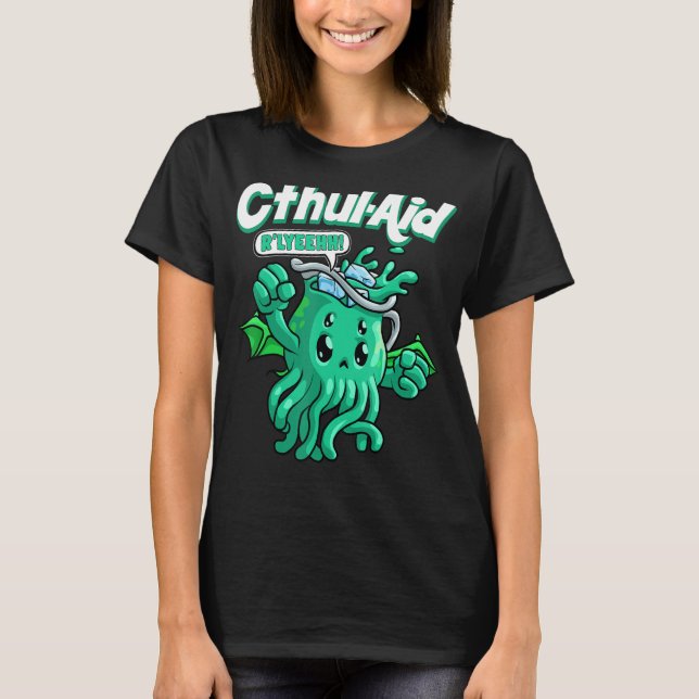 Camiseta Meme de Cthulhu Aid Cthulhu R'lyehh Cute (Anverso)
