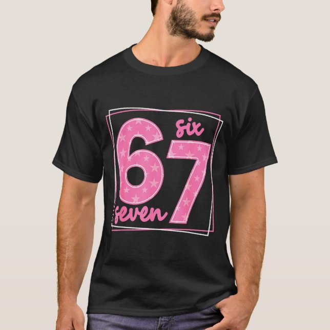 Camiseta Meme de cumpleaños divertido número 67 67  (Anverso)