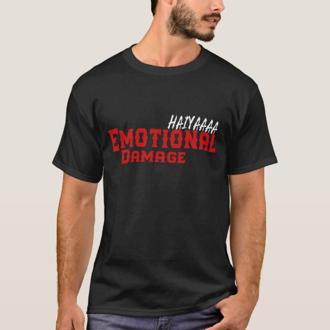Camiseta meme de daño emocional divertido daño emocional fr (Anverso)