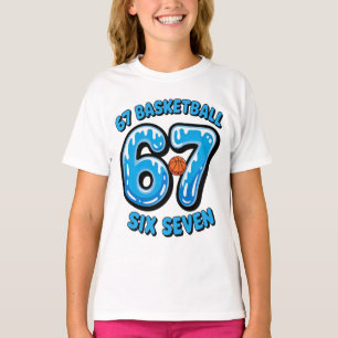 Camiseta Meme de Deportes 67 Basketball Six Seven