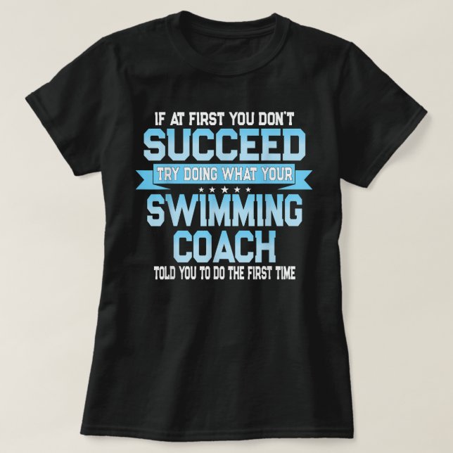 Camiseta Meme De Divertido Entrenador De Natación - Diverti (Diseño del anverso)