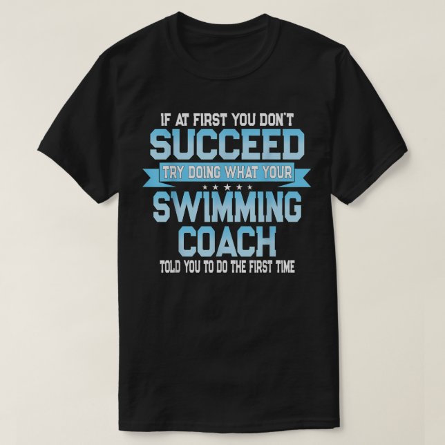Camiseta Meme De Divertido Entrenador De Natación - Diverti (Diseño del anverso)