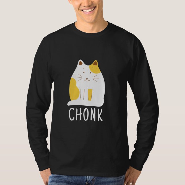 Camiseta Meme de escala divertida de Chonk Cat (Anverso)
