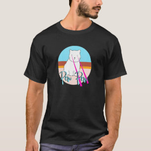 Camiseta Meme de gamer de animales de gatos Pew Beam Laser 