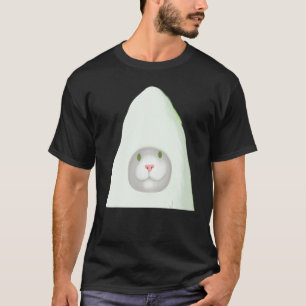 Camiseta Meme de gatito blanco con dibujos animados sonrien