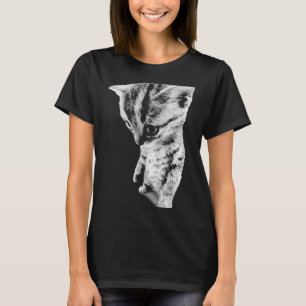 Camiseta Meme de gatito triste gato de pie divertido amante