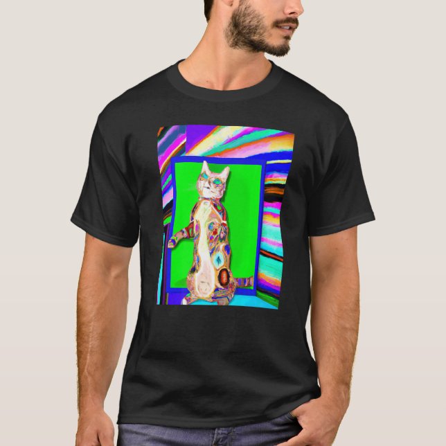 Camiseta Meme de gatitos de colores vivos (Anverso)