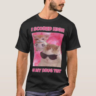 Camiseta Meme de gato alto CORADO