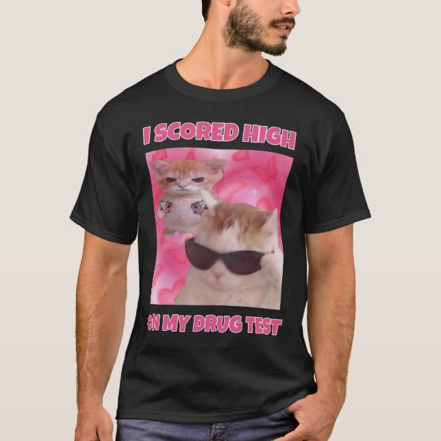 Camiseta Meme de gato alto CORADO (Anverso)