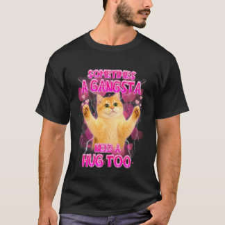 Camiseta Meme de gato Amante de gatos Divertido A veces un