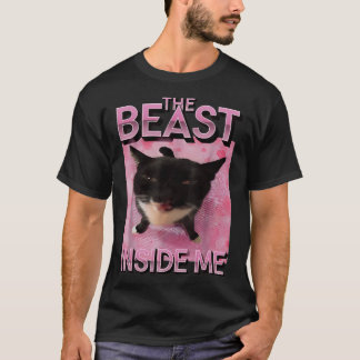 Camiseta Meme de Gato Bestia Interior
