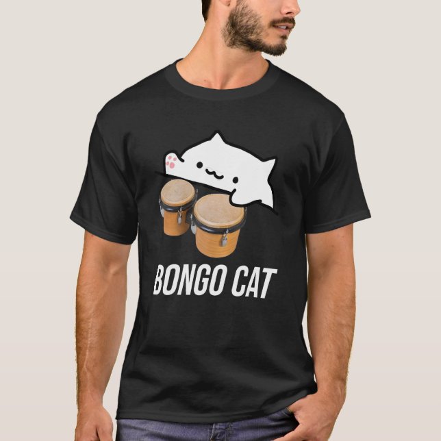 camiseta meme de gato bongo con un lindo gato bong (Anverso)