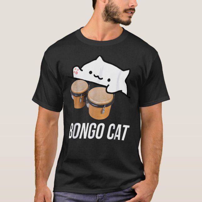 camiseta meme de gato bongo con un lindo gato bong (Anverso)