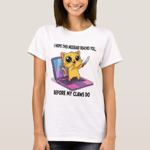 Camiseta Meme de gato bonito pero mortífero - Gracioso Kitt