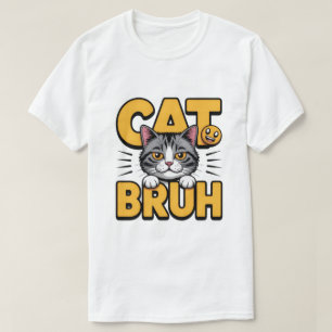 Camiseta Meme de Gato Bruh