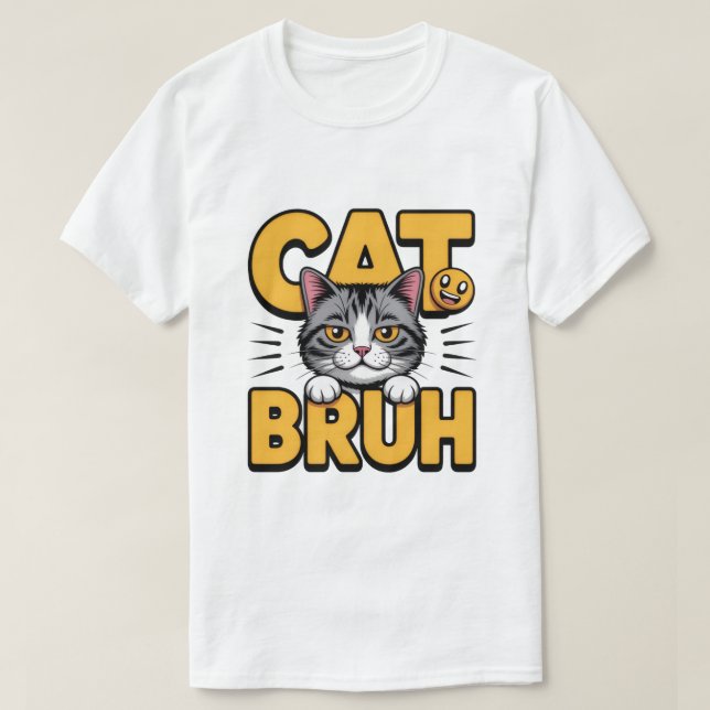 Camiseta Meme de Gato Bruh (Diseño del anverso)