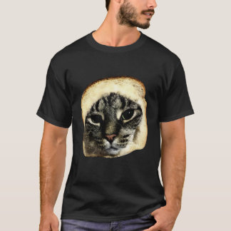 Camiseta Meme de gato cara de pan divertido amante de gatos