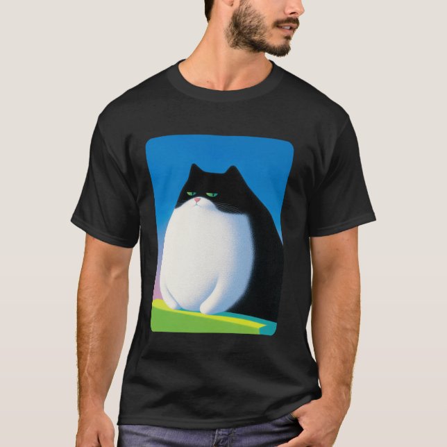 Camiseta Meme de gato con sobrepeso (Anverso)