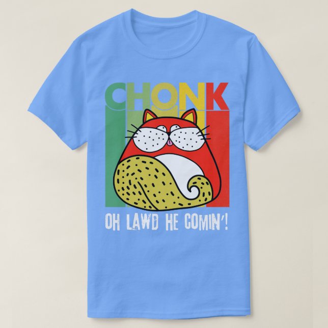 Camiseta Meme de gato de chonk Scale Fat (Diseño del anverso)