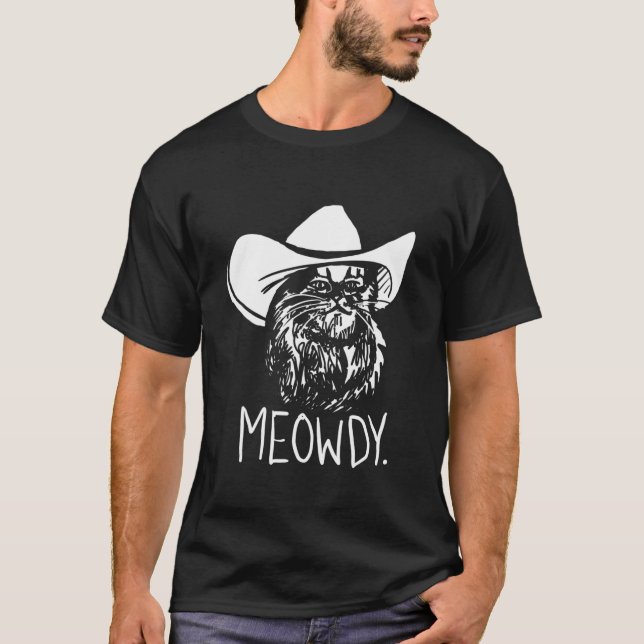 Camiseta Meme de gato de Meowdy Texas (Anverso)