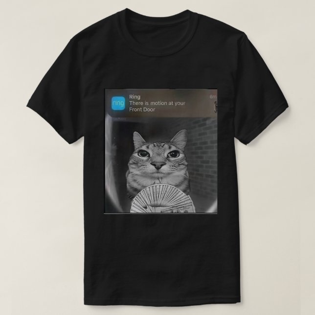 Camiseta Meme de gato de notificación de anillo | Cam Art d (Diseño del anverso)