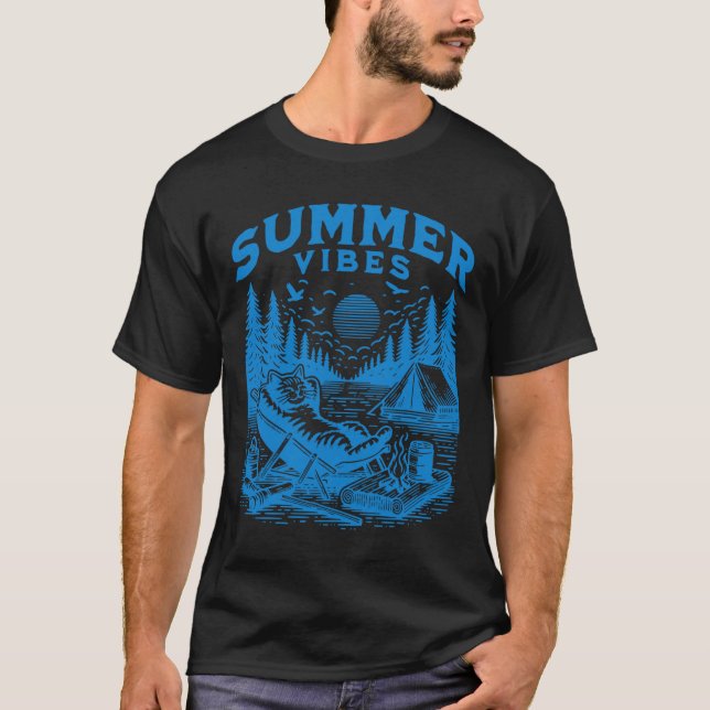 Camiseta Meme de gato divertido de los videos de verano de  (Anverso)