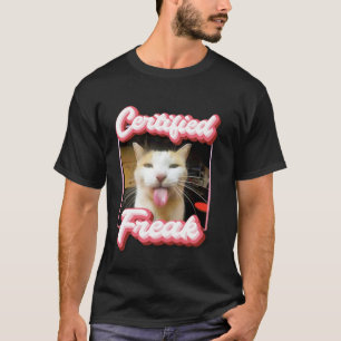 Camiseta meme de gato divertido - Friki Certificado Meme de