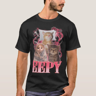 Camiseta Meme de Gato Eepy Divertido Gato Dormilón Sarcásti