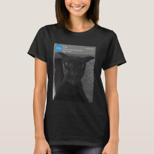 Camiseta Meme de gato en movimiento con anillo