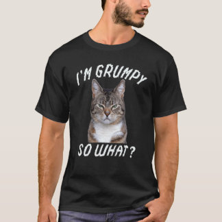 Camiseta Meme de gato enojado Estoy gruñón y qué 4