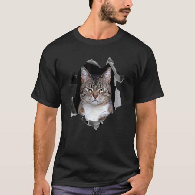 Camiseta meme de gato enojado gruñón (Anverso)