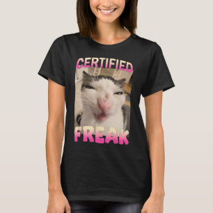 Camiseta Meme de gato falso certificado Memes ofensivos Gra