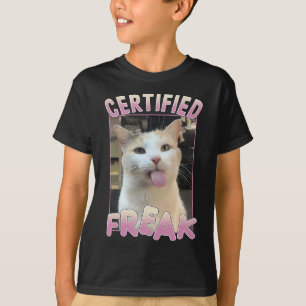 Camiseta Meme de gato Freak Cute certificado ama a los anim