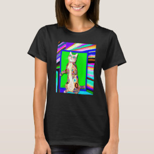 Camiseta Meme de gato gatito de colores brillantes