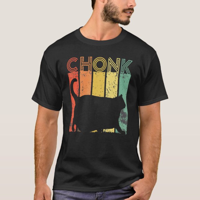 Camiseta Meme de gato Gato Chonk Vintage Gato (Anverso)