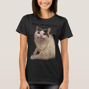 Camiseta Meme de gato Gato tonto espera Ir goatado Divertid