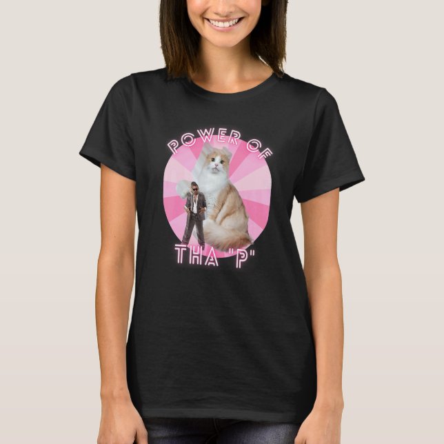 Camiseta Meme de gato irónico Hip hop Ropa urbana Poder de  (Anverso)