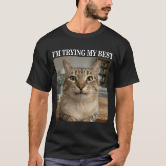 Camiseta Meme de gato llorando divertido para hombres mujer