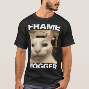 Camiseta Meme de gato mogging cuadro