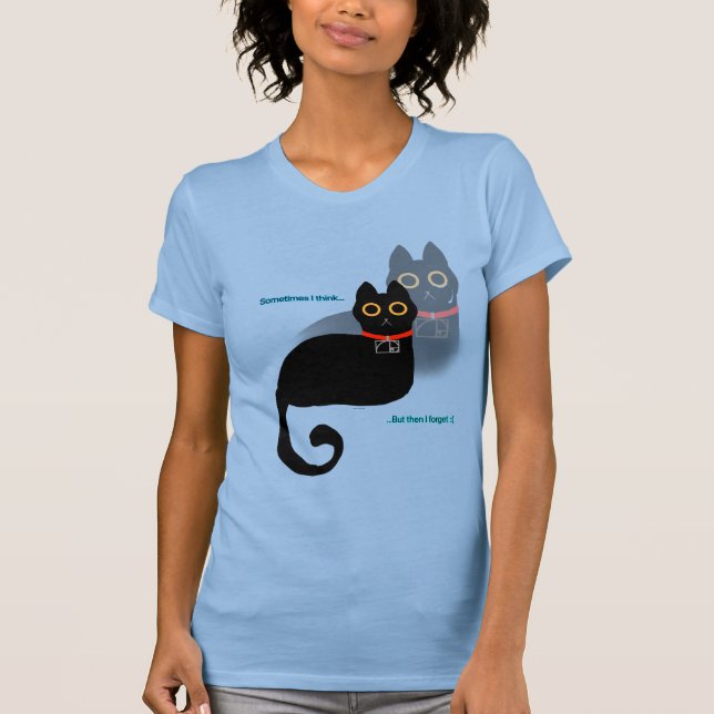 Camiseta Meme de gato negro T-Shirt (Anverso)