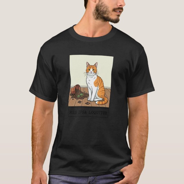Camiseta Meme de gato Res Ipsa Loquitur (Anverso)